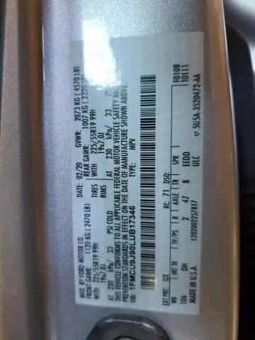 2020 FORD ESCAPE TITANIUM  