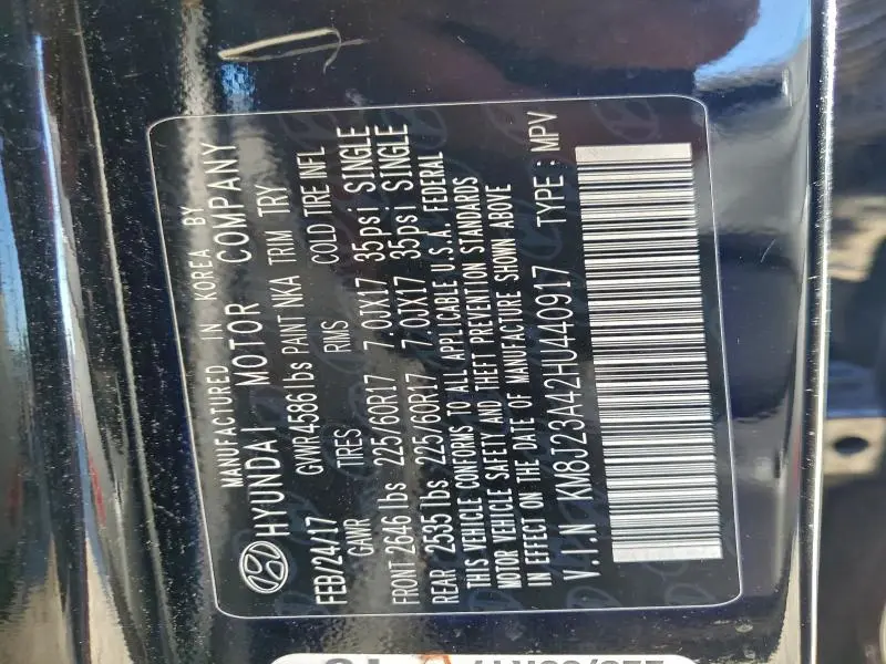 2017 HYUNDAI TUCSON SE  