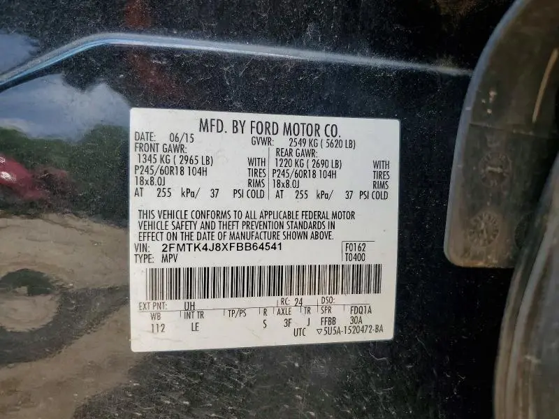 2015 FORD EDGE SEL  