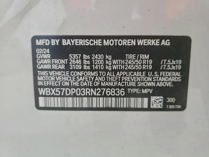 2024 BMW X3 XDRIVE30I  