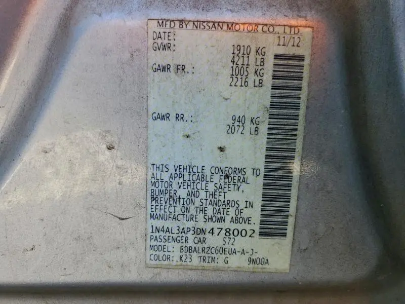 2013 NISSAN ALTIMA 2.5  