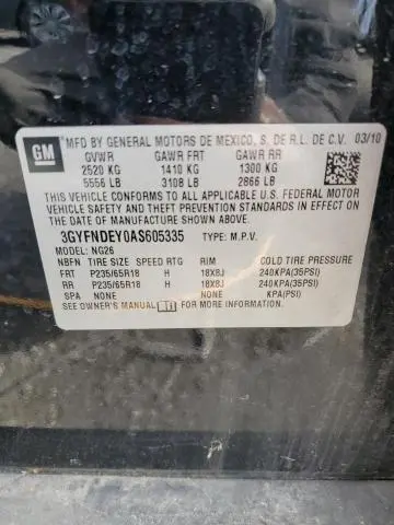 2010 CADILLAC SRX LUXURY COLLECTION  