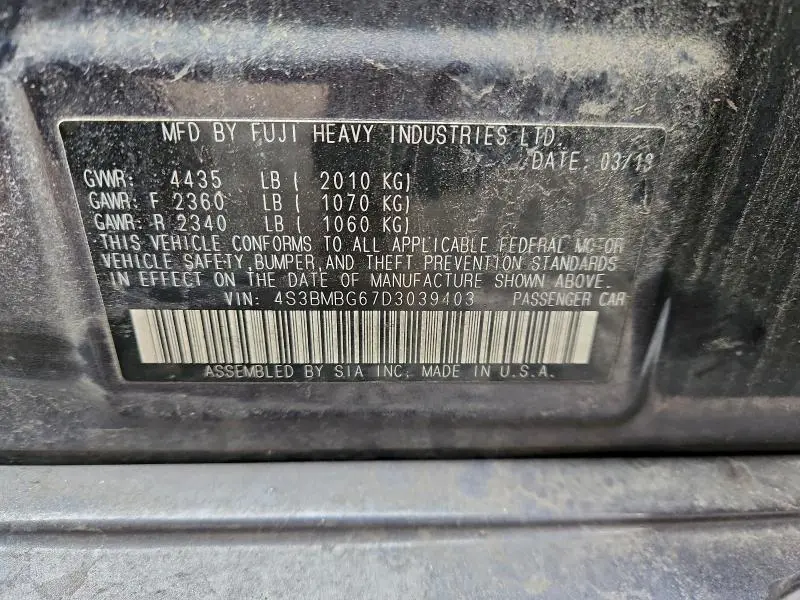 2013 SUBARU LEGACY 2.5I PREMIUM  