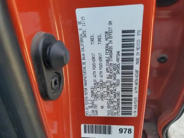 2016 TOYOTA TACOMA DOUBLE CAB  