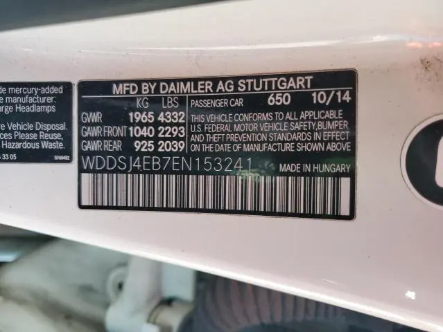 2014 MERCEDES-BENZ CLA 250  