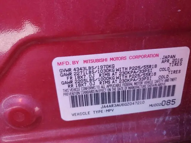 2016 MITSUBISHI OUTLANDER SPORT ES  