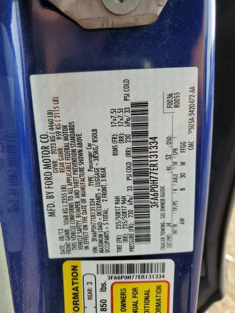 2014 FORD FUSION SE  