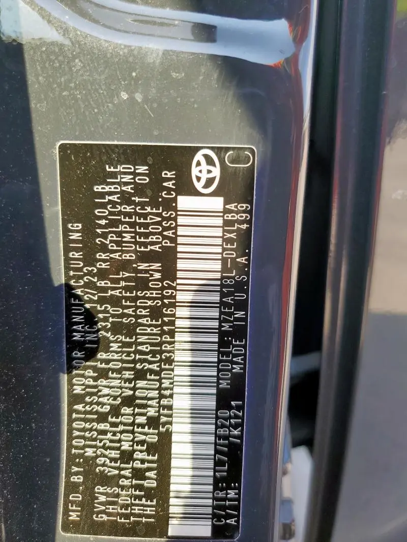 2024 TOYOTA COROLLA LE  