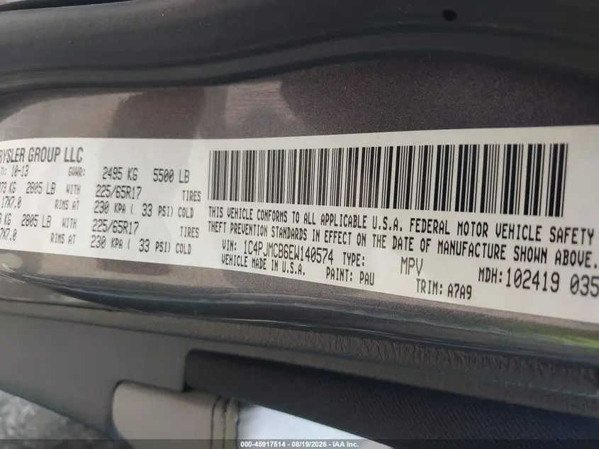2014 JEEP CHEROKEE LATITUDE