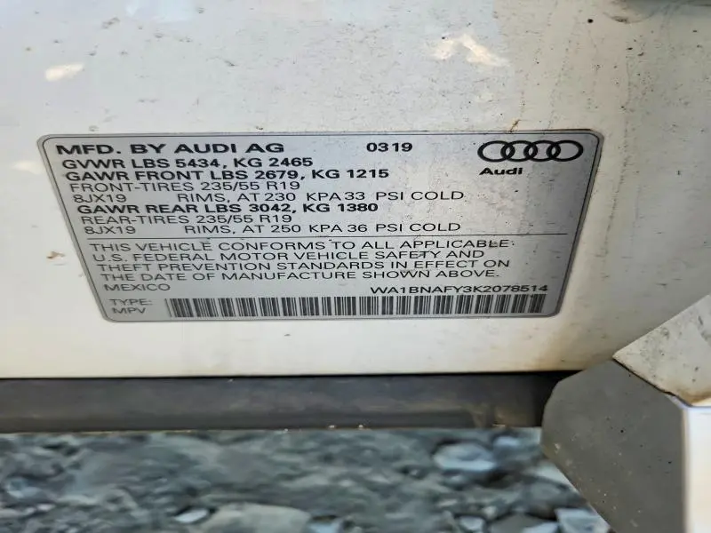 2019 AUDI Q5 PREMIUM PLUS  