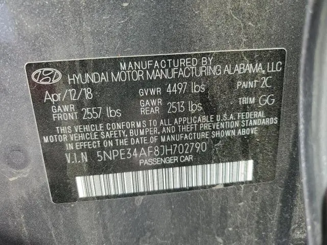 2018 HYUNDAI SONATA SPORT  