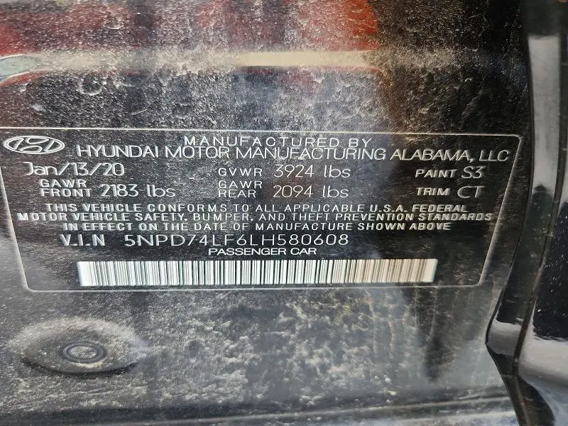2020 HYUNDAI ELANTRA SE  