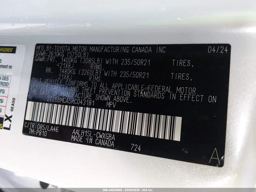 2024 LEXUS RX 350H LUXURY