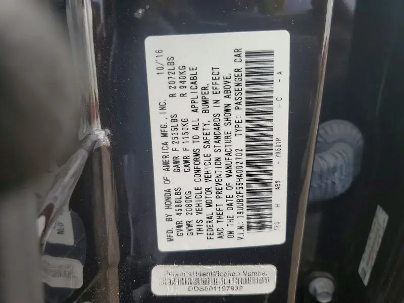 2017 ACURA TLX TECH  