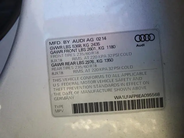 2014 AUDI Q5 PREMIUM PLUS  