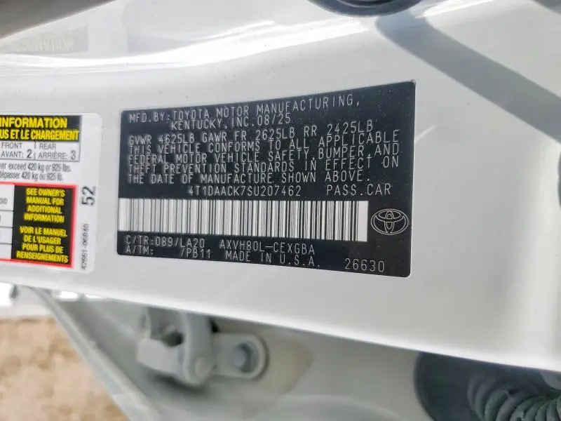 2025 TOYOTA CAMRY XLE  