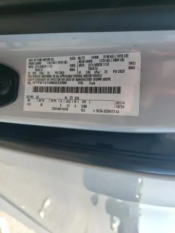 2021 FORD F150 SUPERCREW  