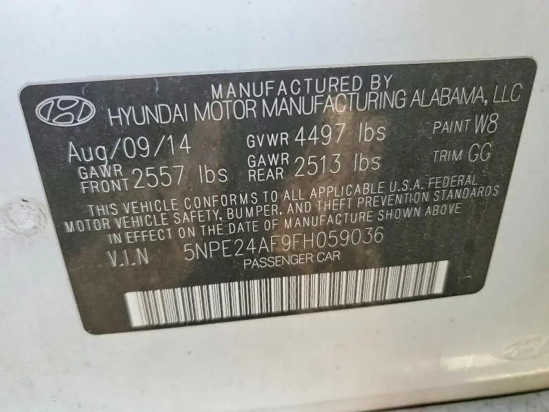 2015 HYUNDAI SONATA SE  