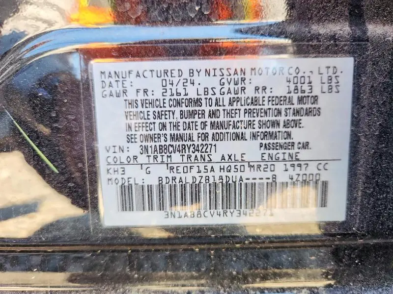 2024 NISSAN SENTRA SV  