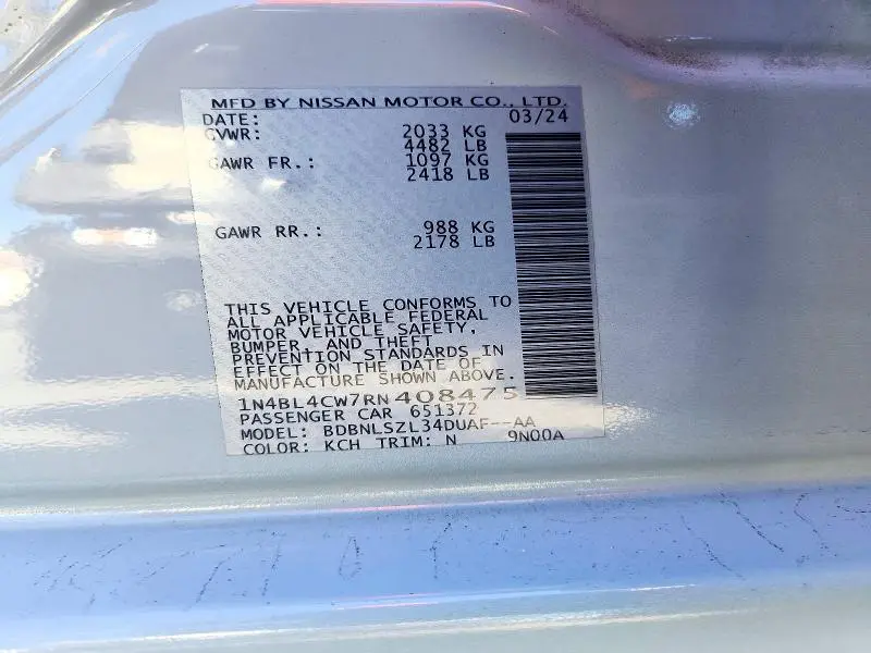 2024 NISSAN ALTIMA SR  