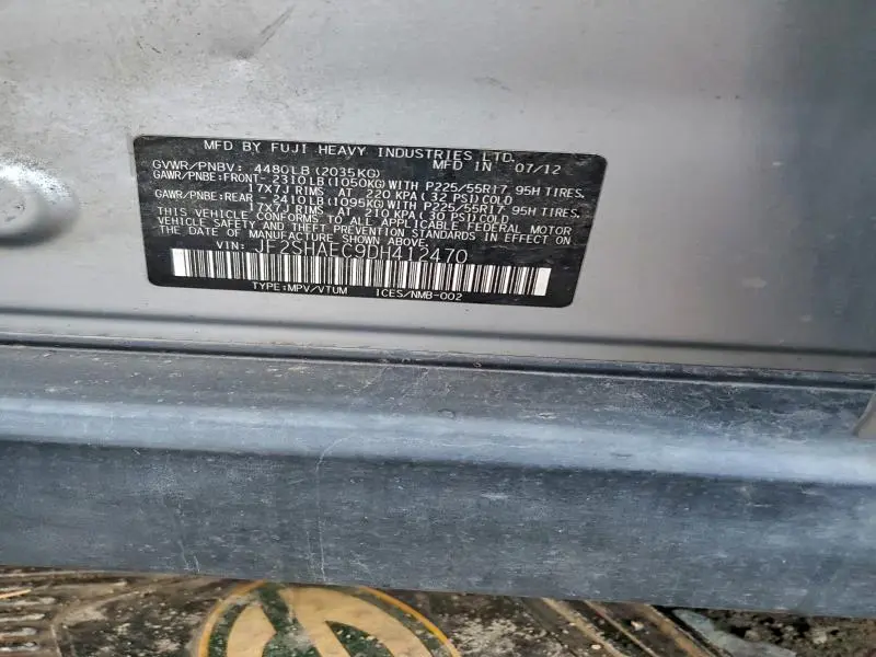 2013 SUBARU FORESTER LIMITED  