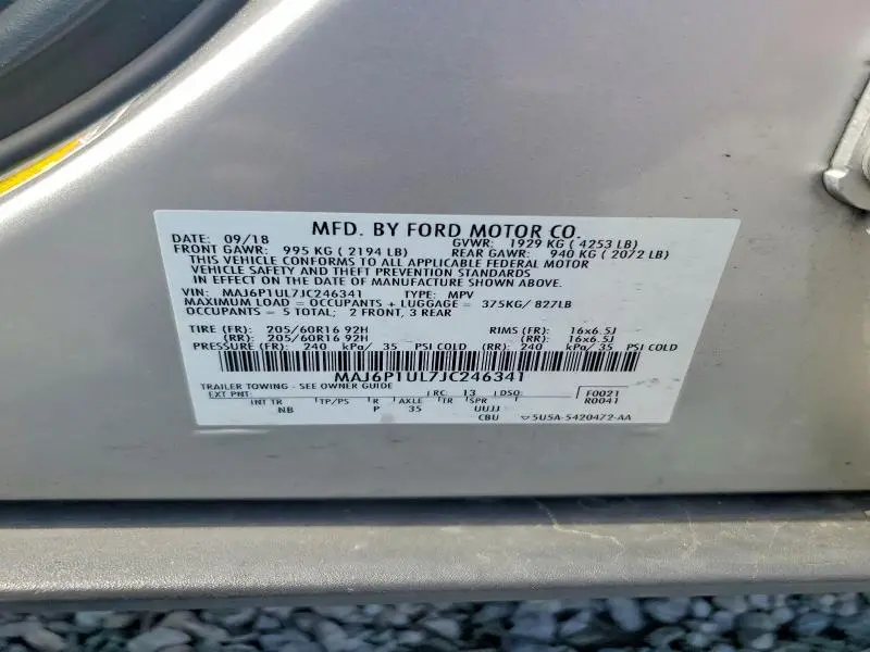 2018 FORD ECOSPORT SE  