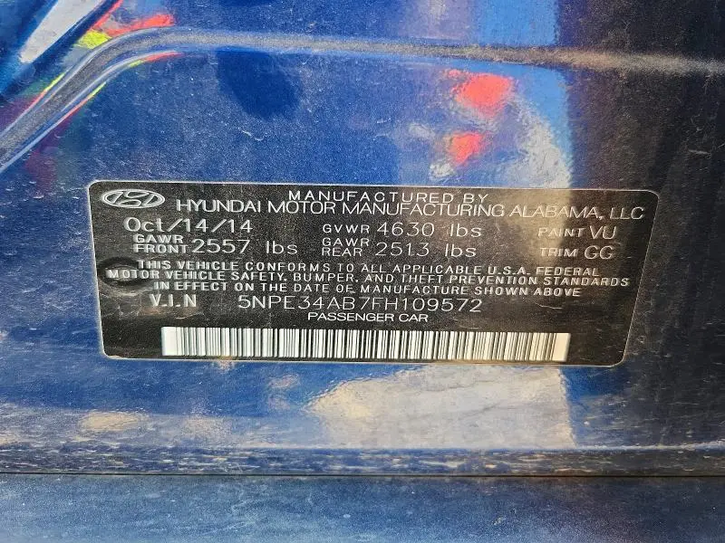 2015 HYUNDAI SONATA LIMITED 2.0T  