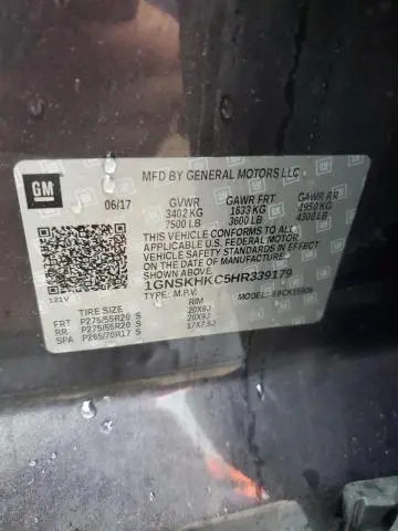 2017 CHEVROLET SUBURBAN K1500 LT  