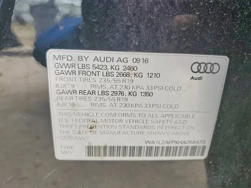 2017 AUDI Q5 PREMIUM PLUS  