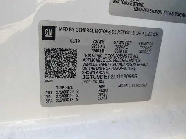 2020 GMC SIERRA K1500 SLT  