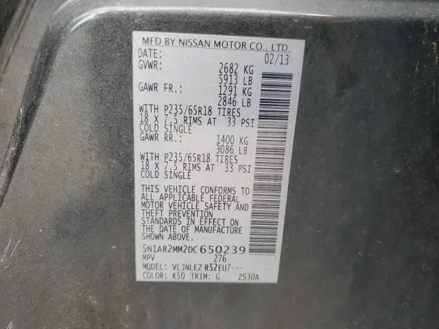 2013 NISSAN PATHFINDER S  