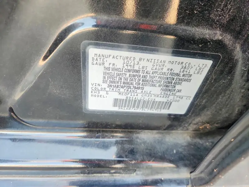 2013 NISSAN SENTRA S  