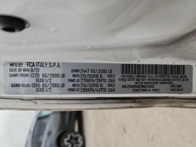 2021 RAM PROMASTER CITY   