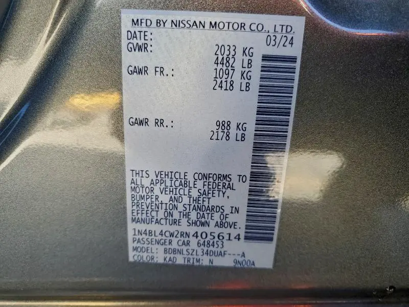 2024 NISSAN ALTIMA SR  