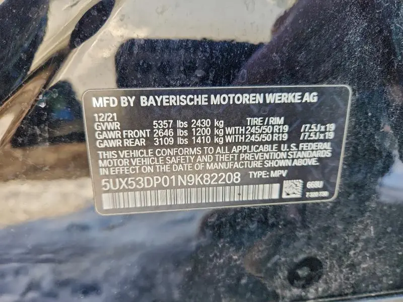 2022 BMW X3 XDRIVE30I  