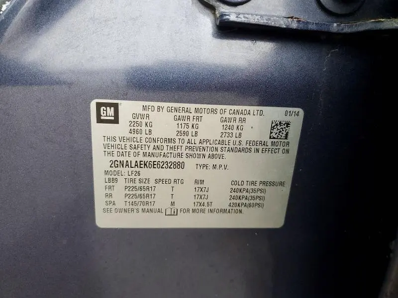 2014 CHEVROLET EQUINOX LS  