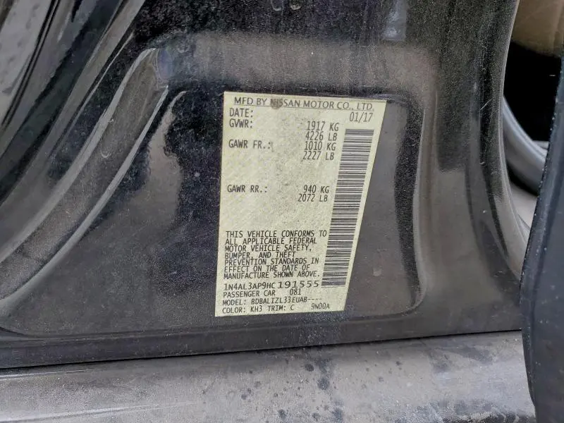 2017 NISSAN ALTIMA 2.5  