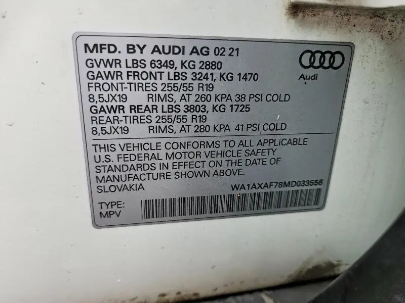 2021 AUDI Q7 PREMIUM  