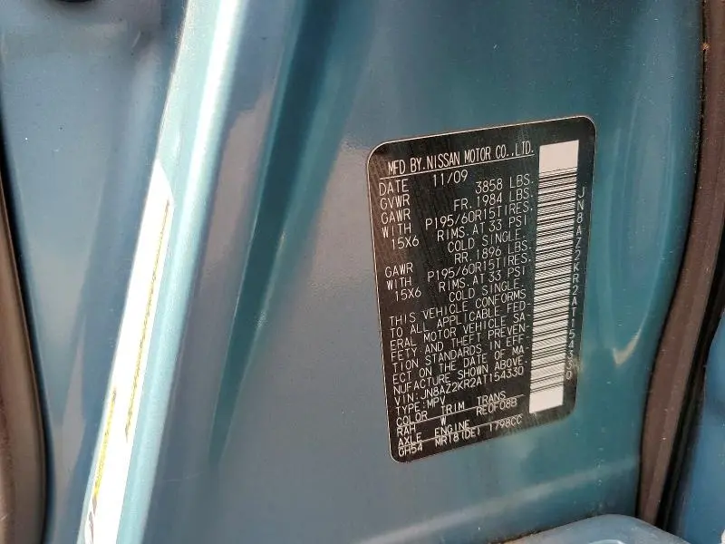 2010 NISSAN CUBE 1.8  