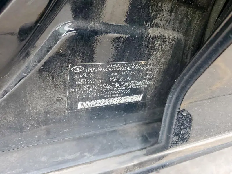 2019 HYUNDAI SONATA LIMITED  