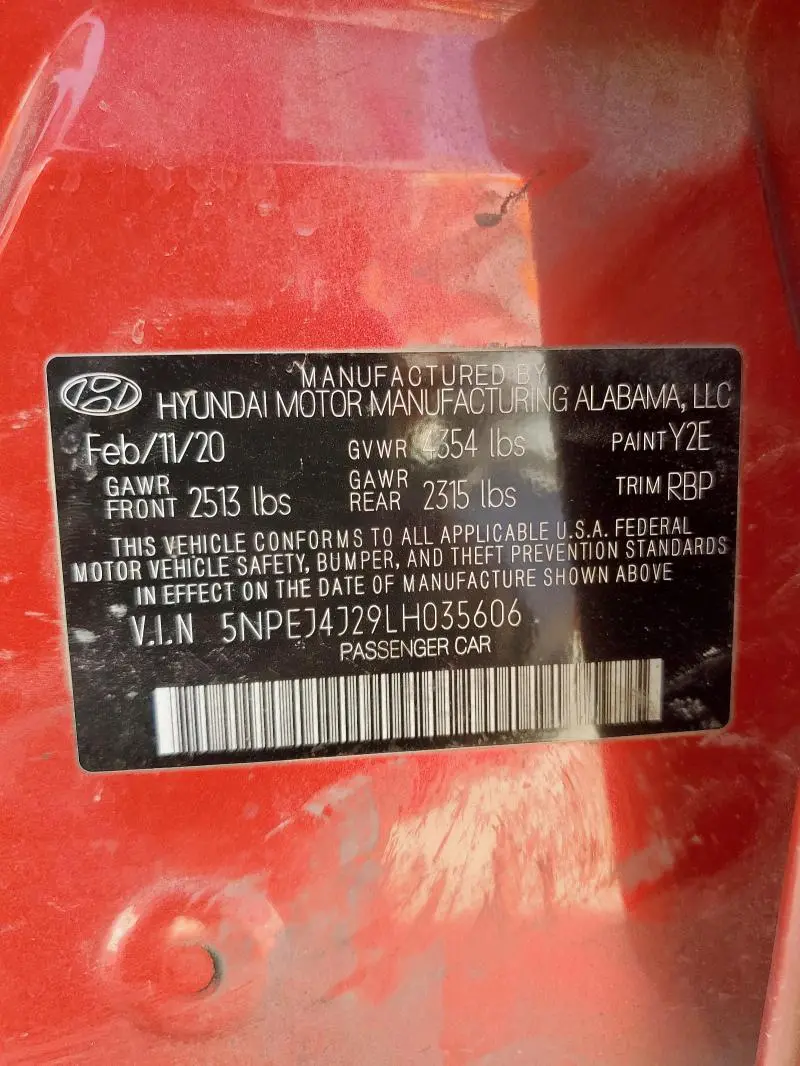 2020 HYUNDAI SONATA SEL PLUS  