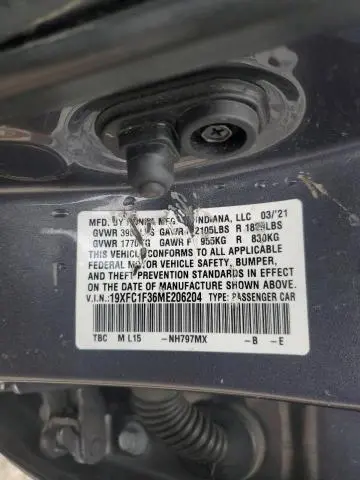 2021 HONDA CIVIC EX  