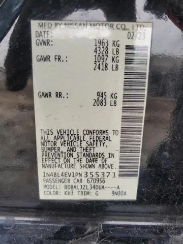 2023 NISSAN ALTIMA SL