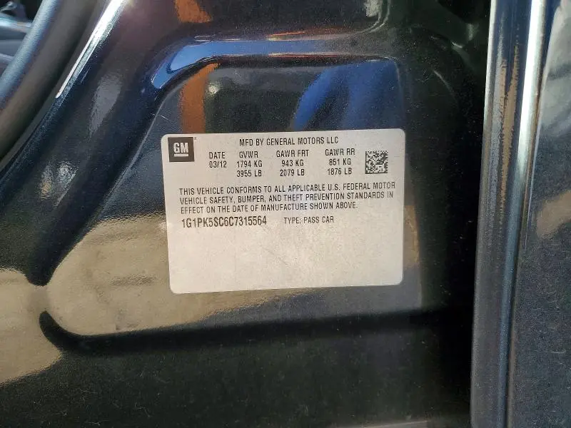 2012 CHEVROLET CRUZE ECO  