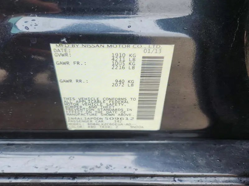 2013 NISSAN ALTIMA 2.5  