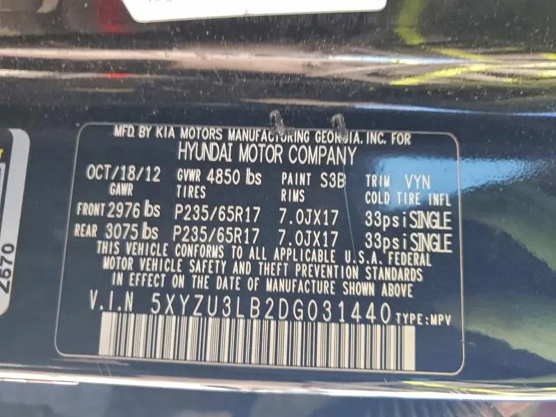 2013 HYUNDAI SANTA FE SPORT   