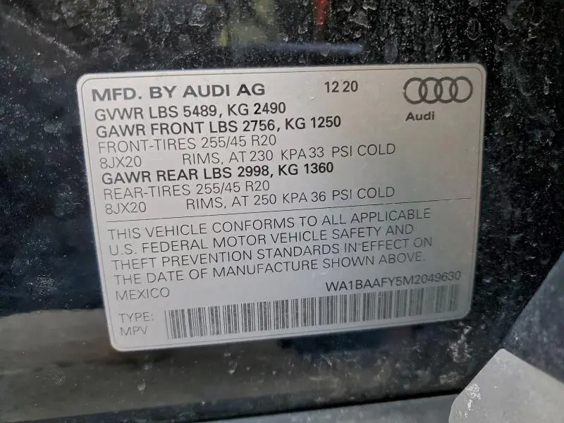 2021 AUDI Q5 PREMIUM PLUS  