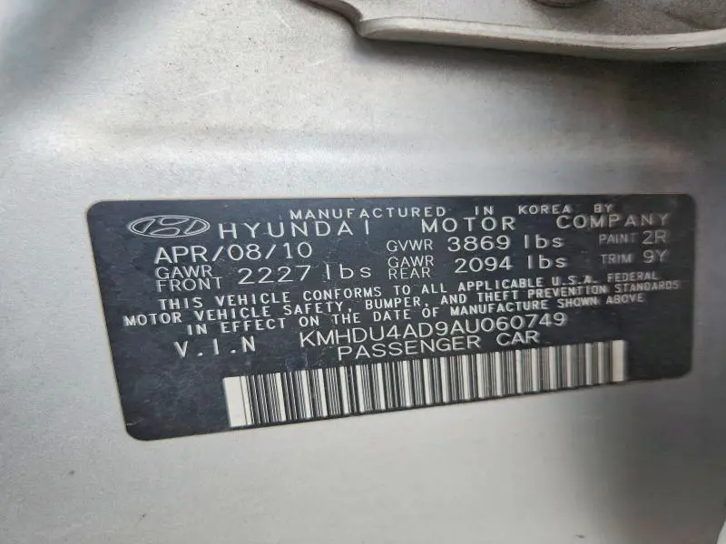 2010 HYUNDAI ELANTRA GLS  