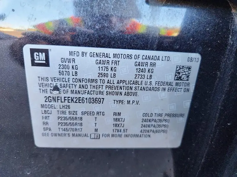 2014 CHEVROLET EQUINOX LT  