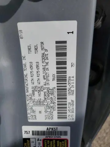 2018 TOYOTA TUNDRA DOUBLE CAB SR  